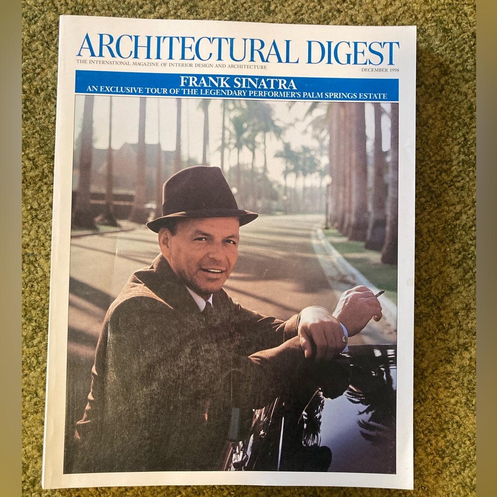 Vintage Architectural Digest Frank Sinatra Palm Springs Estate December 1998